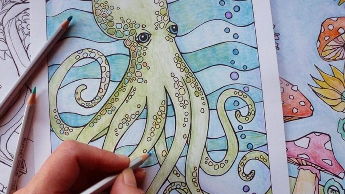 An image from Jennevieve Schlemmer's "Fortuna," a coloring book for grown-ups.