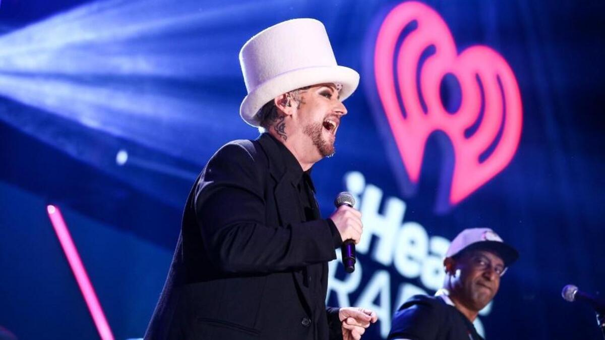 Boy George of Culture Club performs on stage at Chateau Ste. Michelle Thursday.