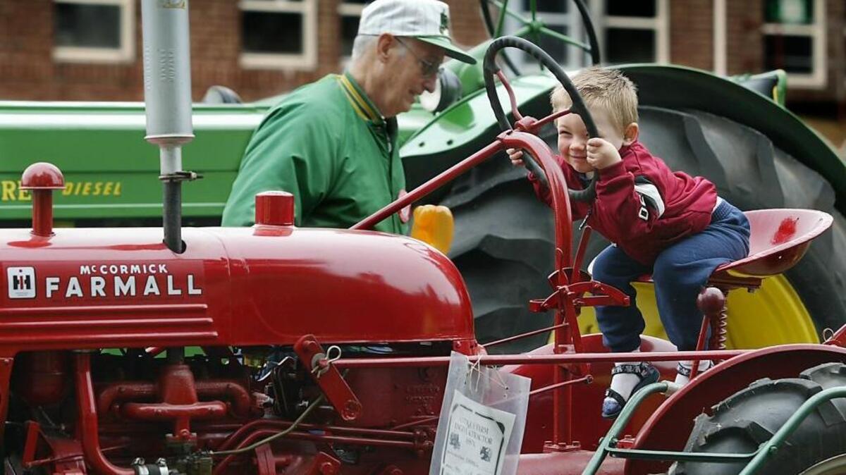 Kids can see and explore big trucks and tractors at Truck and Tractor Day at Fort Steilacoom Park on Saturday, Oct. 14, 2023.