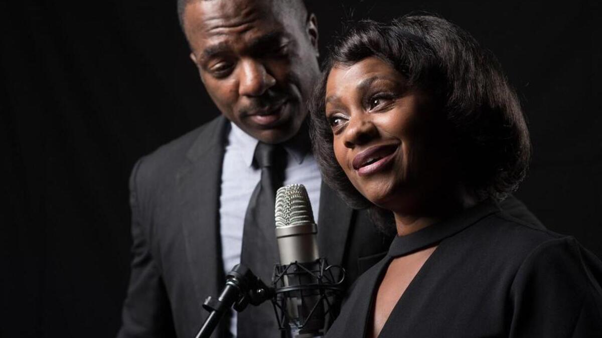 Gilbert Glenn Brown as Martin Luther King Jr. and Karen Malina White as Camae in “The Mountaintop,” which will be presented Jan. 13 at the Pantages Theater in Tacoma.
