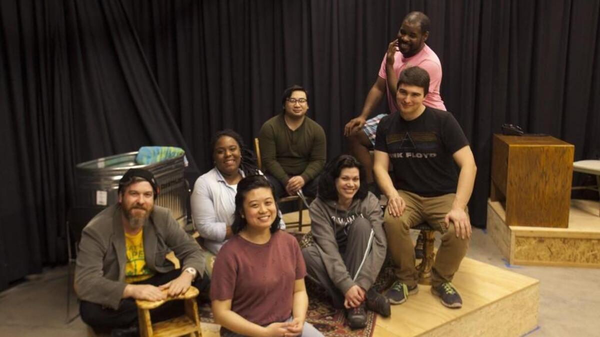 The cast of “Water by the Spoonful,” a new play at the University of Washington Tacoma.