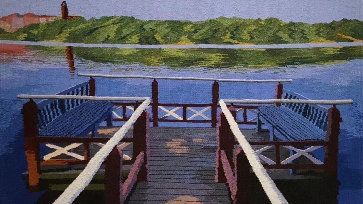 Cecilia Blomberg, a Swedish tapestry artist based in Gig Harbor, has three works in the “Scandinavian Threads” exhibit at Pacific Lutheran University, including “Lake Maleren.”