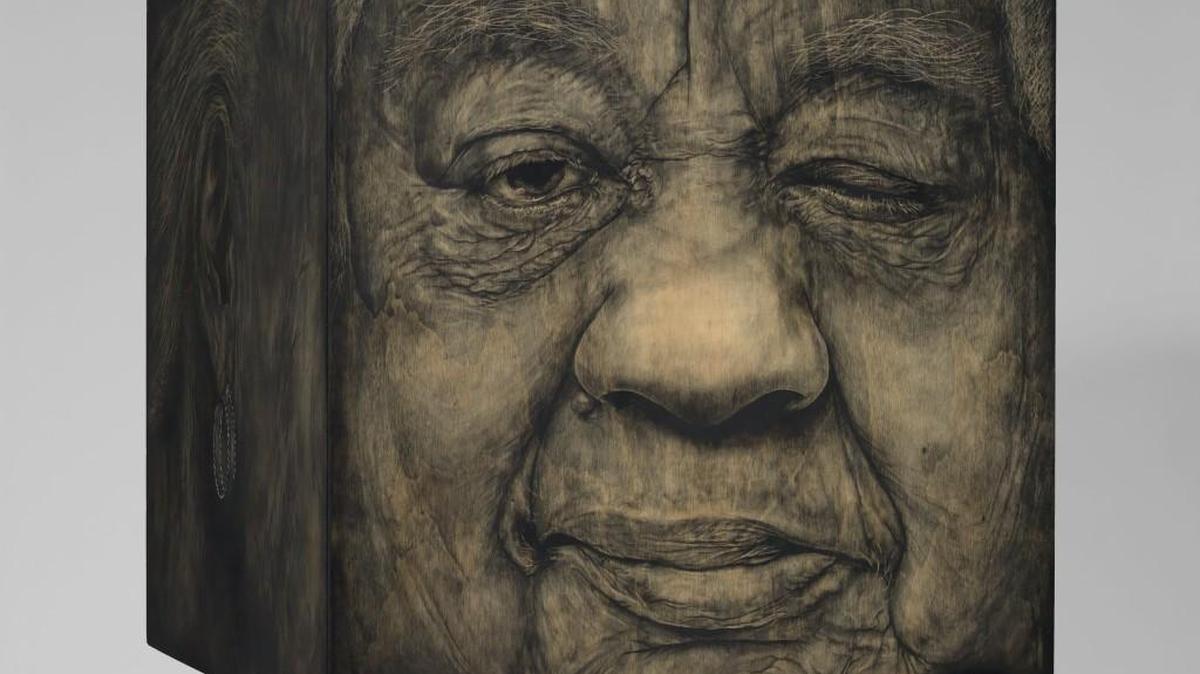 Adrián Román’s “Caja de Memoria Viva II: Constancia Colon de Clemente,” now part of the Outwin exhibition at Tacoma Art Museum.