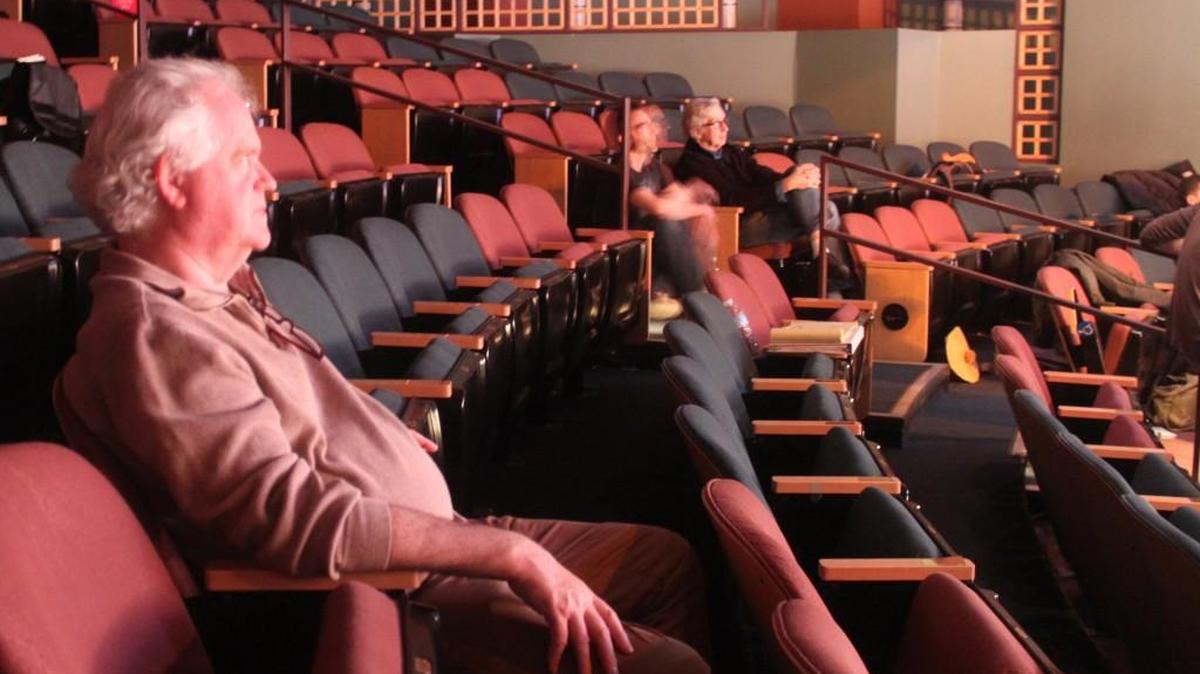 Centerstage director and playwright Alan Bryce watches as his company rehearses “For All That” in 2015.