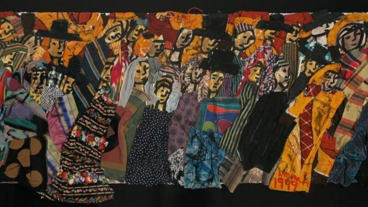 Aminah Robinson, “People of the Book: Prophet Street” from “Politi Oso” at B2 Fine Art.