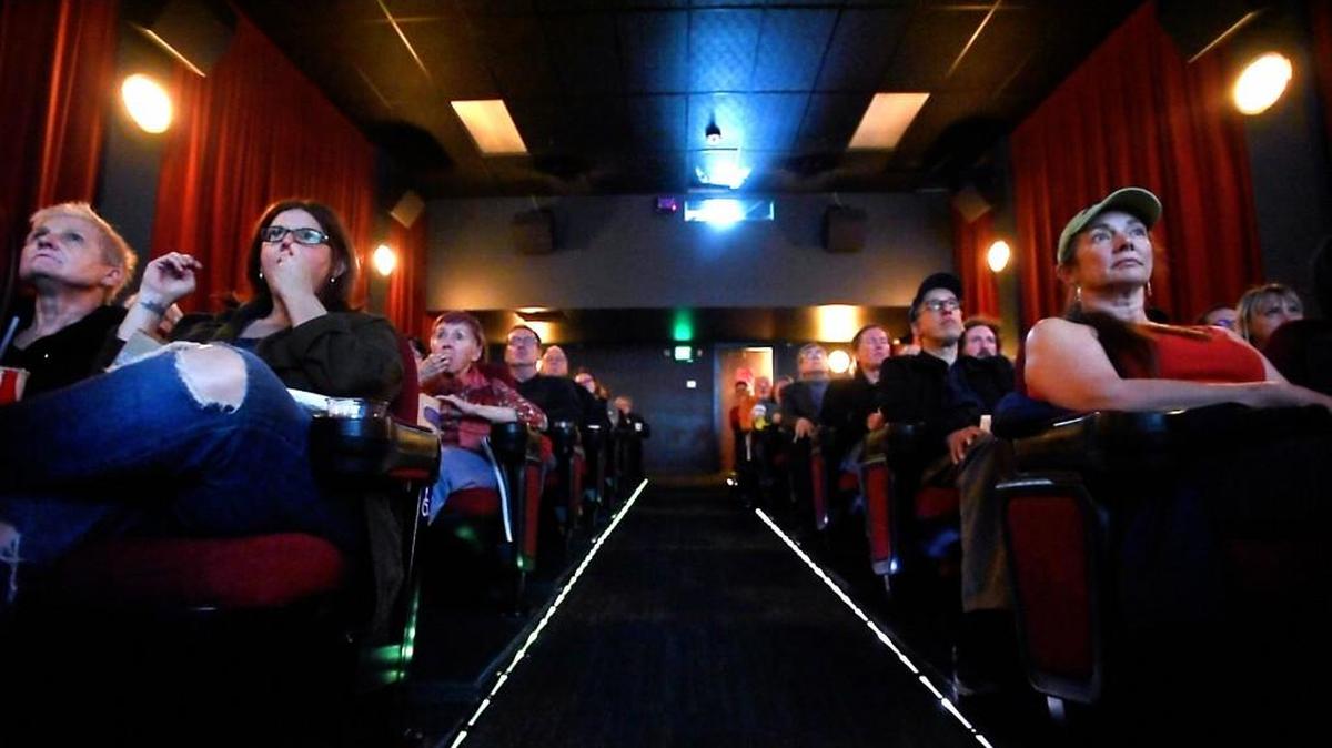 A full house settles in to watch a screening of “1984.” The indie film theater celebrated its 20th birthday on April 18, 2017.
