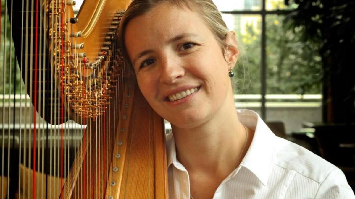 Valerie Muzzolini Gordon was the harp soloist for the Tacoma Symphony concerts in Gig Harbor and Tacoma.