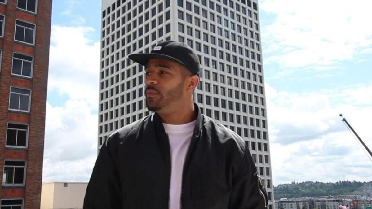 Tacoma rapper Bruce Leroy, featured in one of the local indie films in “Track 01” at The Grand Cinema Wednesday and Thursday.