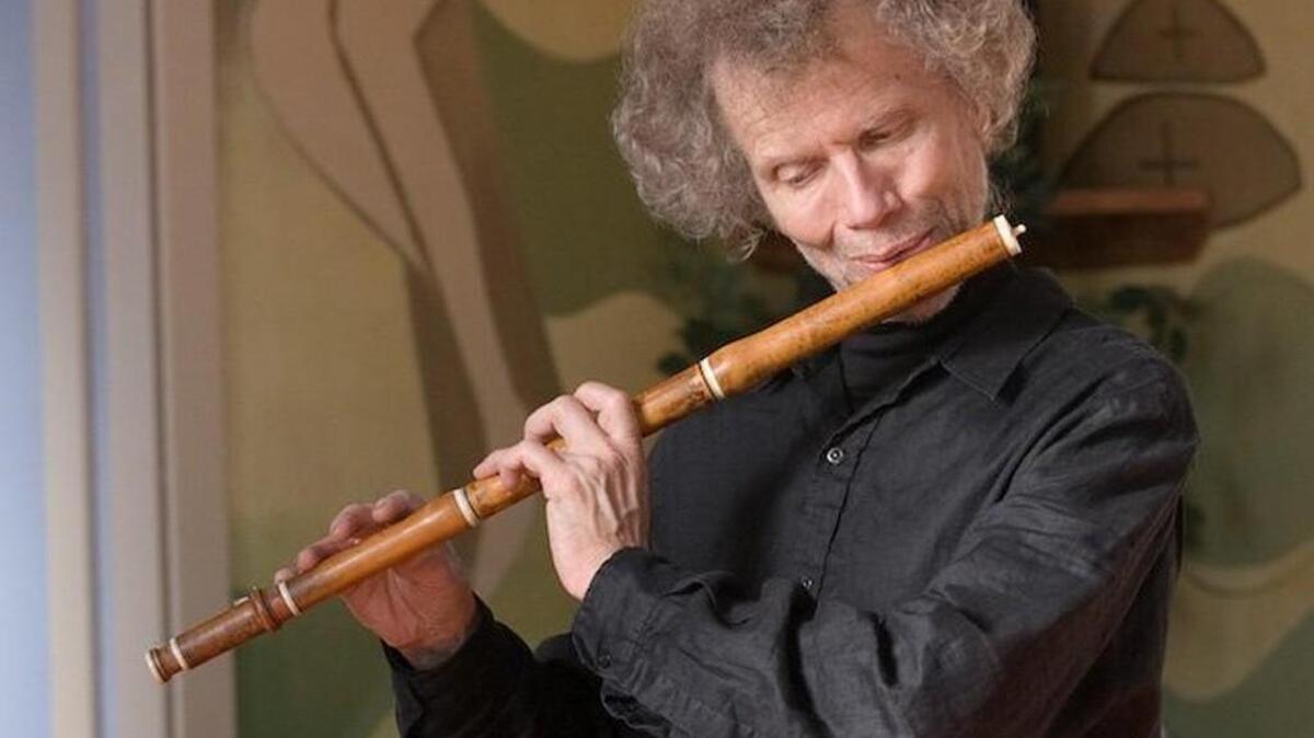 Early music flutist Jeffrey Cohan will play for the Salish Sea festival in Tacoma Sunday.