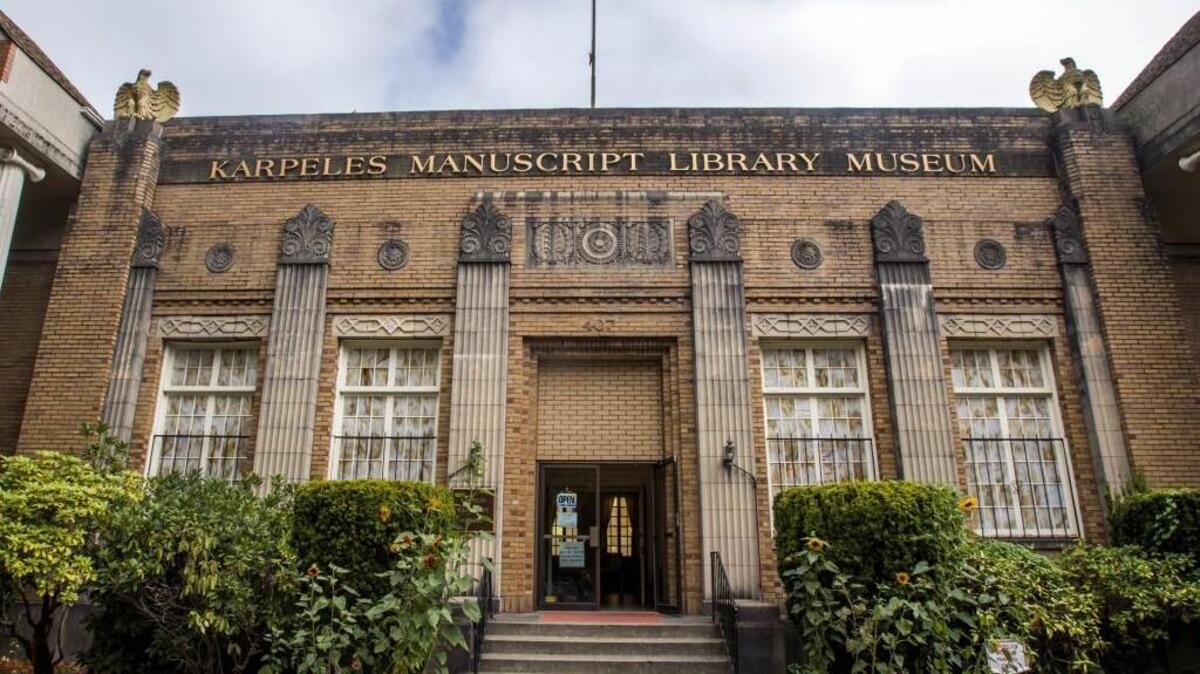 The Karpeles Manuscript Library Museum is located at 407 S. G St., across from Wright Park in Tacoma.