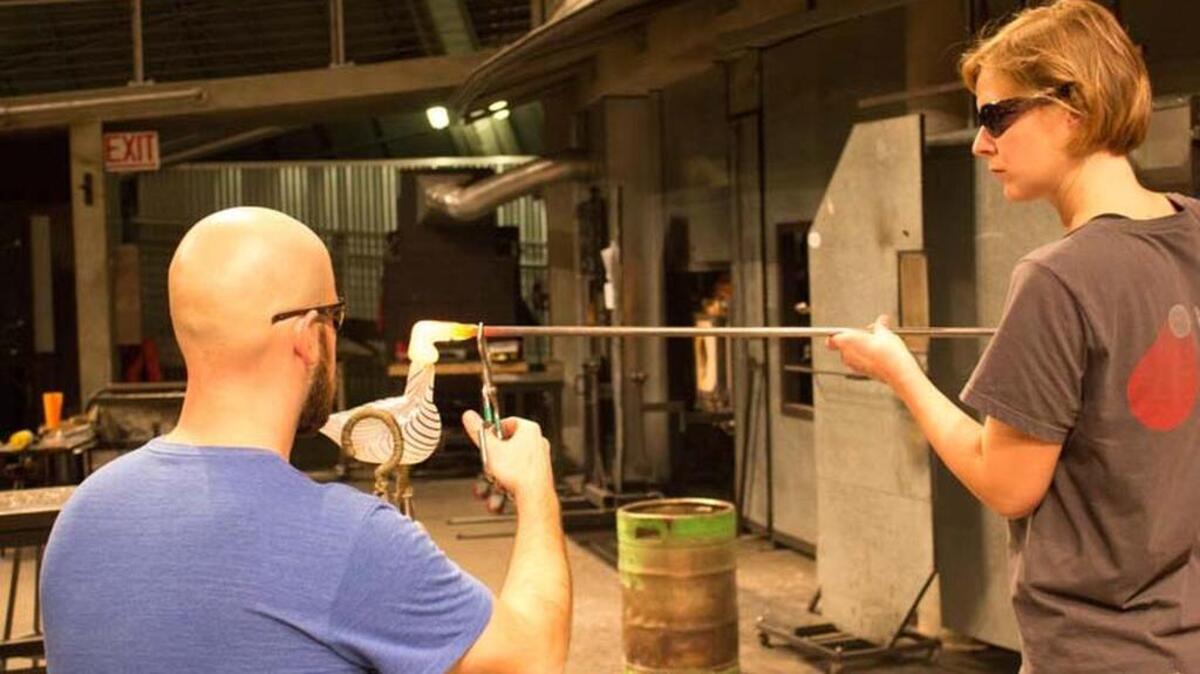 Helena Welling and Juha Saarikko, from the Iittala factory in Finland, will be at the Museum of Glass for Bird Lovers Weekend.