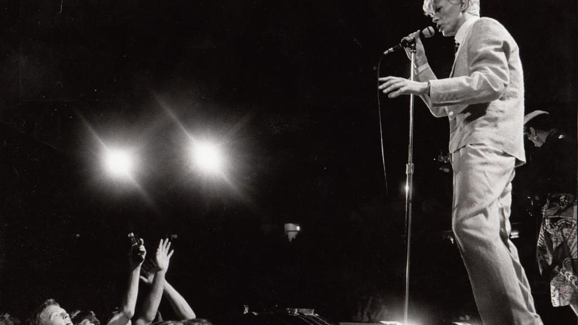 David Bowie performs at the Tacoma Dome on Aug. 11, 1983, a month into his “Serious Moonlight” tour. Bowie was the first major act to play in the newly opened Tacoma Dome. A bootleg 2-CD set, “Worldwide Moonlight,” captures this 1983 performance at the Tacoma Dome and can be found through collector websites.