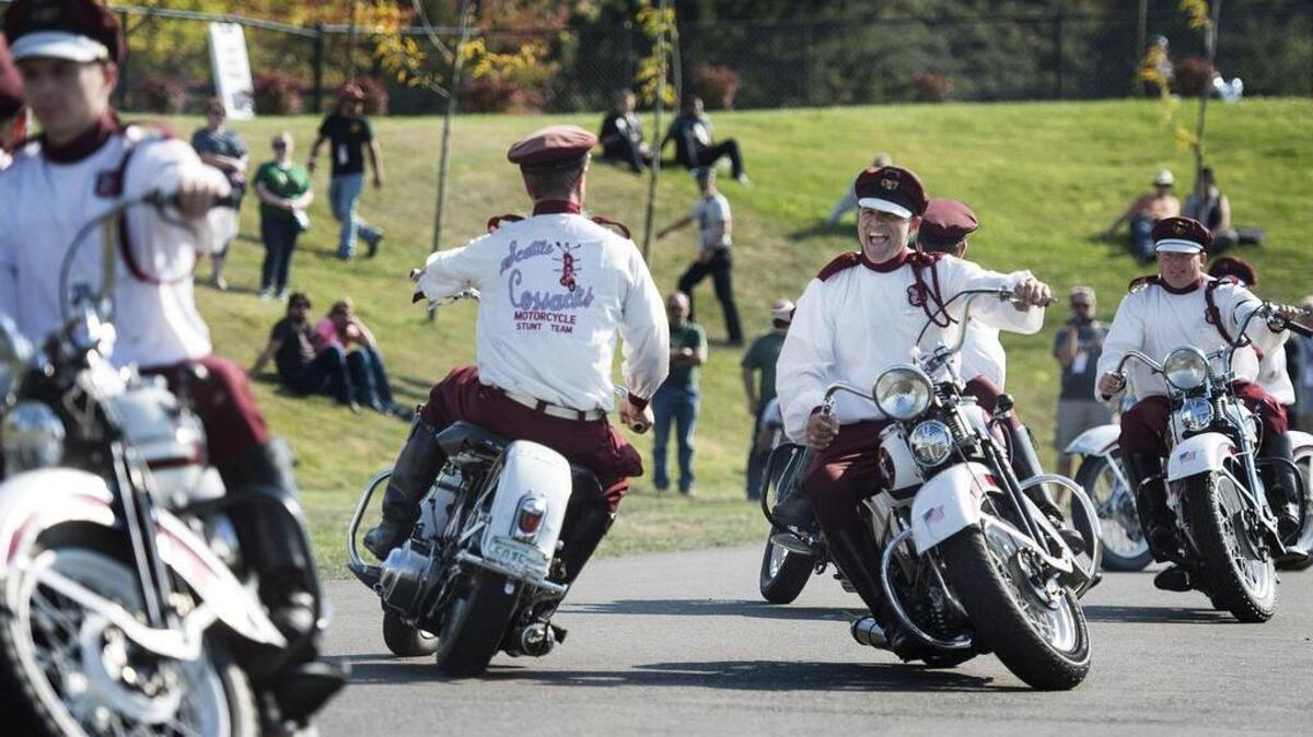 
The Seattle Cossacks Motorcycle and Drill Team will perform at the Vintage Motorcycle Show.
