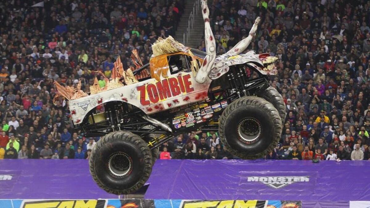 Gig Harbor resident Tyler Goth will be behind the wheel of the Zombie vehicles when Monster Jam comes to the Tacoma Dome from Friday through Sunday. His twin brother, Travis, will be driving New Earth Authority.