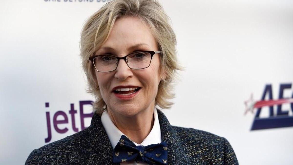 Actress Jane Lynch poses at an event supporting a nonprofit in October in Los Angeles.