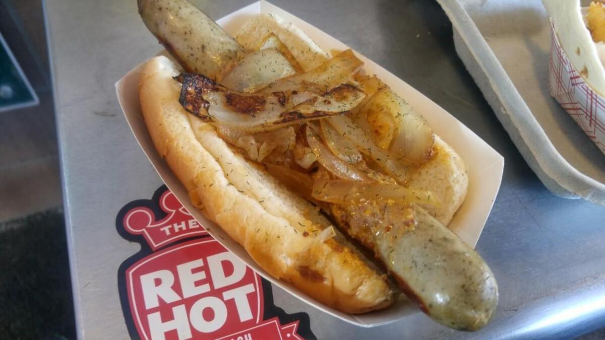 The Wurst Sausage in Baseball is still available at The Red Hot stand at Cheney Stadium.