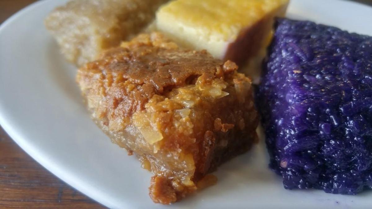 Find sticky rice desserts in four-packs at Paraiso Native Filipino Restaurant in Lakewood.