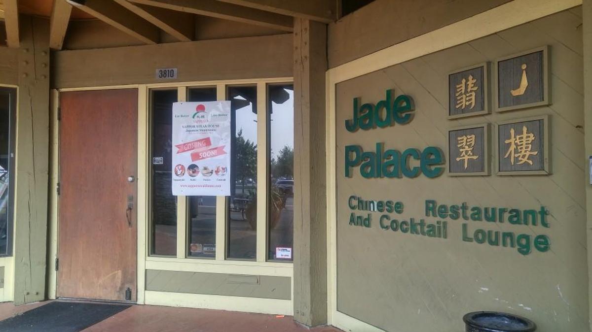 Jade Palace in University Place closed July 16. Opening in its space will be Sapporo Japanese Steakhouse.