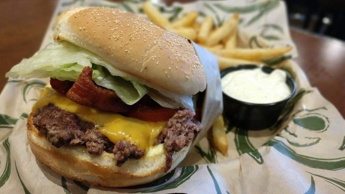 A bacon cheeseburger from Hop Jack’s, which will soon be called Hops N Drops.