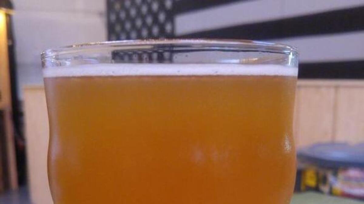 A pint of beer in the tasting room at Forward Operating Base Brewing Co. in DuPont.