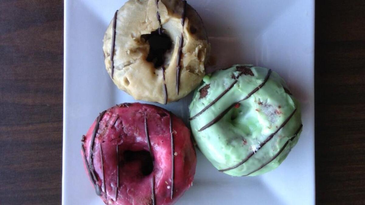 A trio of doughnuts from the new Original House of Donuts. The bakery will have an open house Nov. 28.