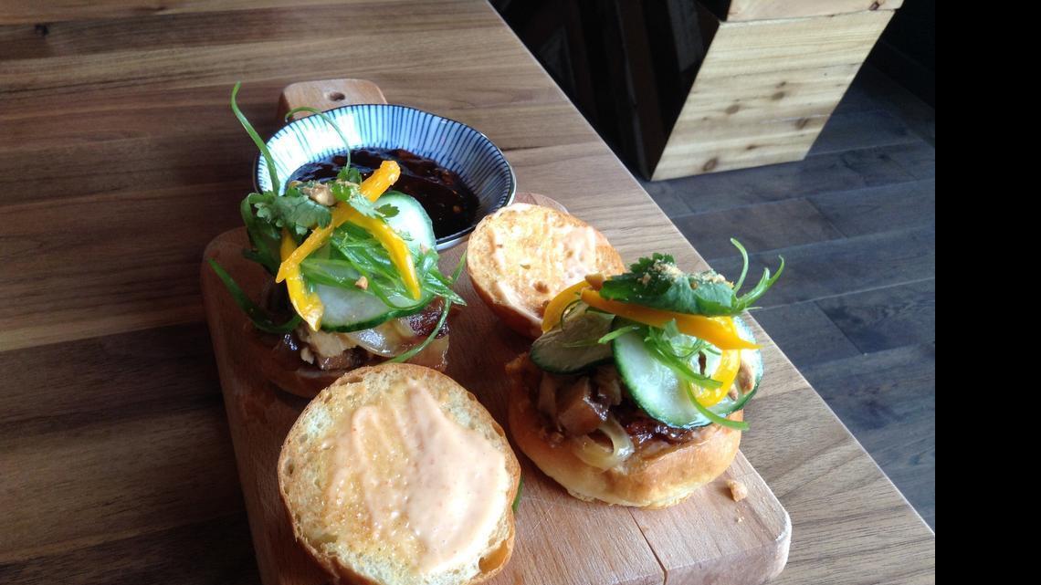 
Pork belly sliders at Indo Asian Street Eatery, newly opened in early July in Tacoma’s Stadium neighborhood.
