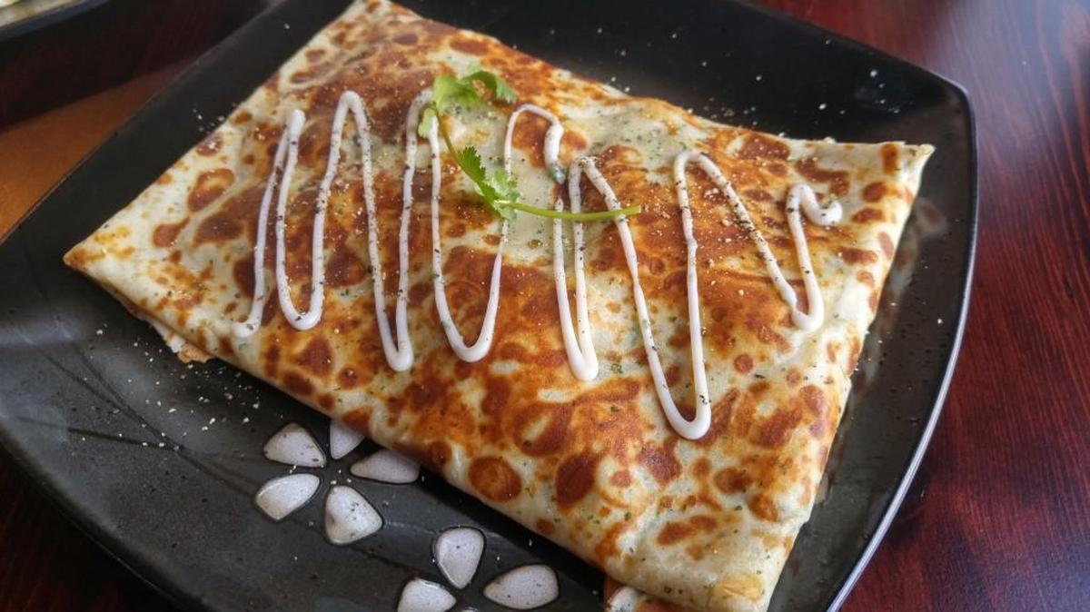 A chicken-and-bacon crepe from Jewel Box Cafe.