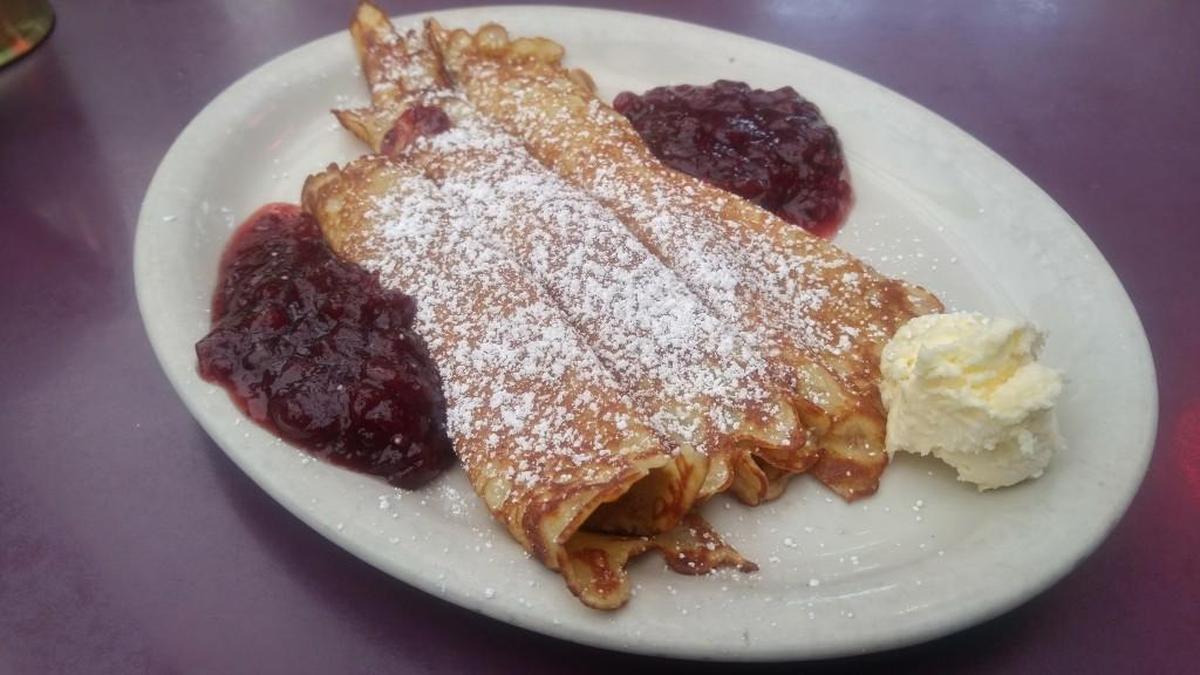 The Swedish crepes at Ben Dew’s come with lingonberries and whipped butter.