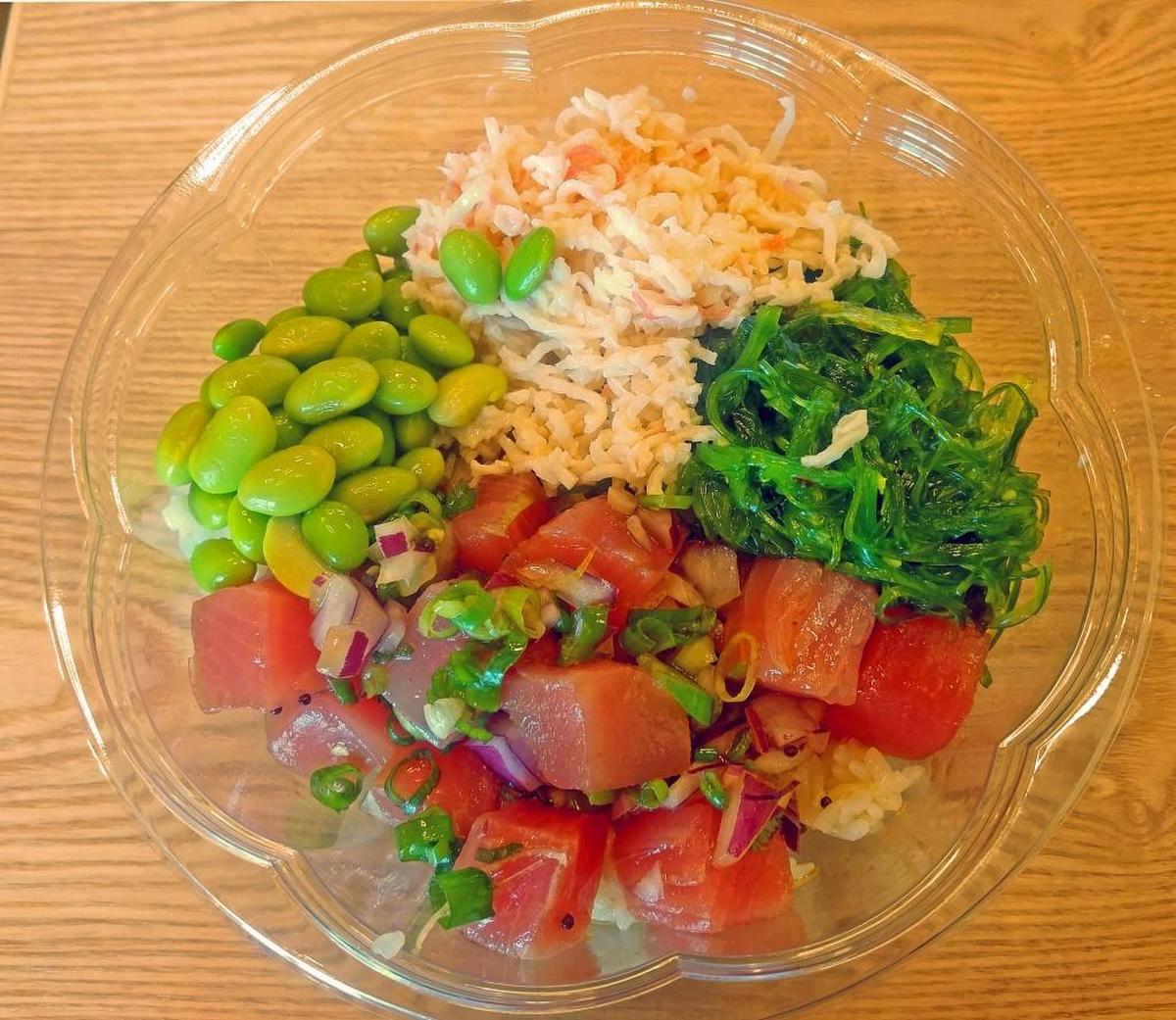 A bowl of tuna poke from I C Poke.