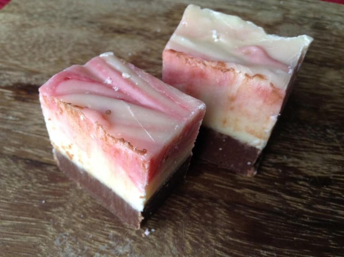 Raspberry swirl chocolate fudge from the Old Cannery in Sumner.