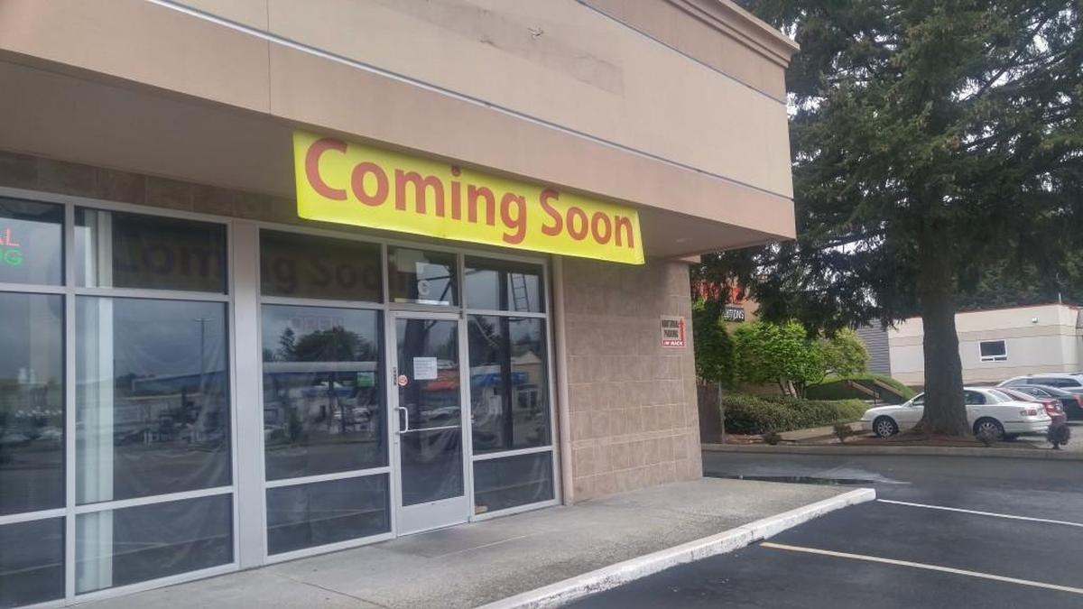A coming soon sign is on the former home of Mikie Burger at 4915 Center St. in Tacoma on the edge of Fircrest.