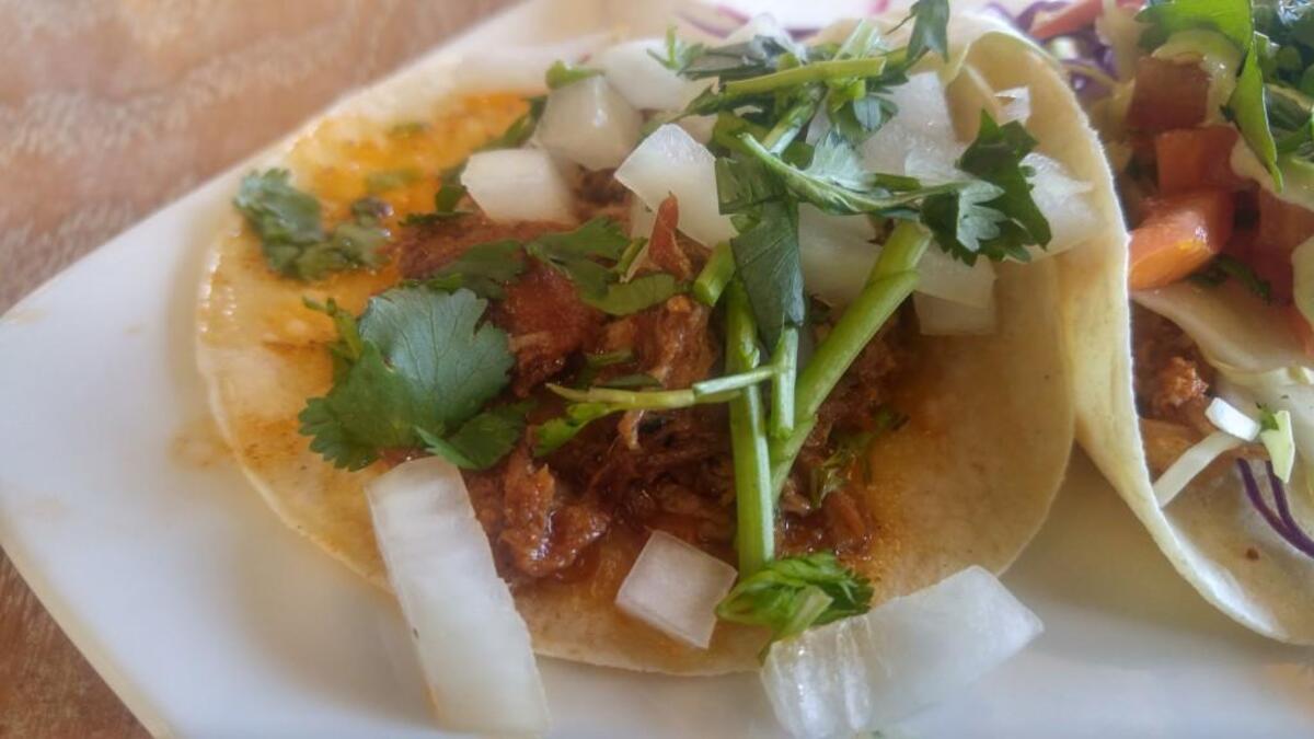A carnitas taco is $1.10 on the happy hour menu at El Borracho in Tacoma.