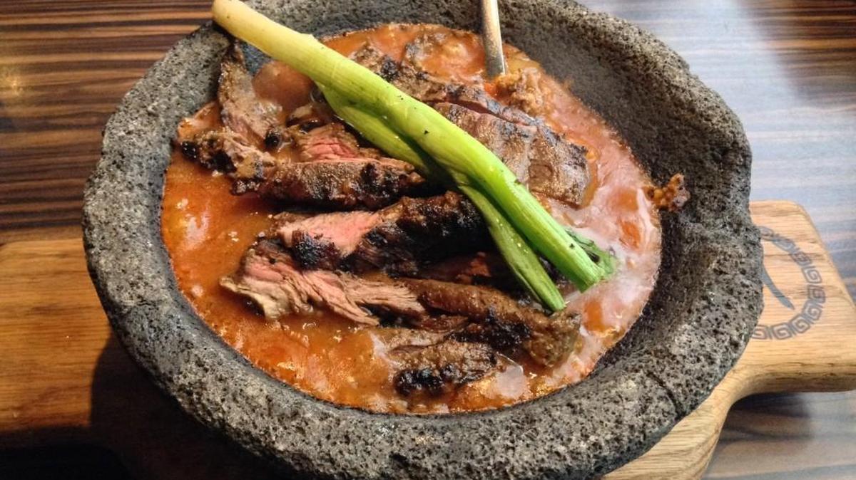 A bowl of molcajete from Moctezuma’s. The restaurant is based in Tacoma.