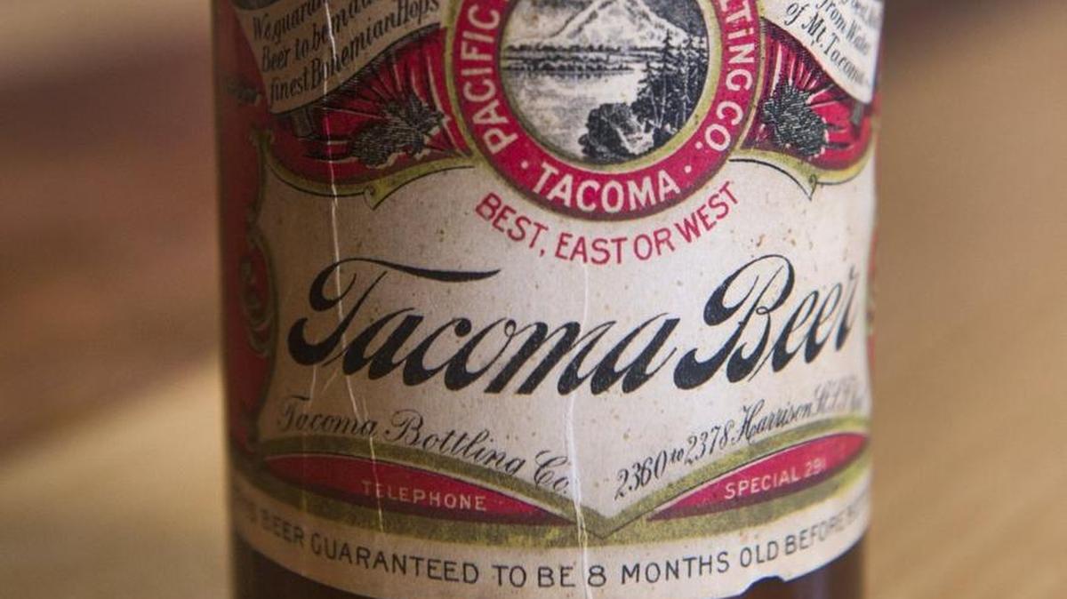 Pictured here is an antique bottle of Tacoma brand beer from the original Pacific Brewing and Malting.