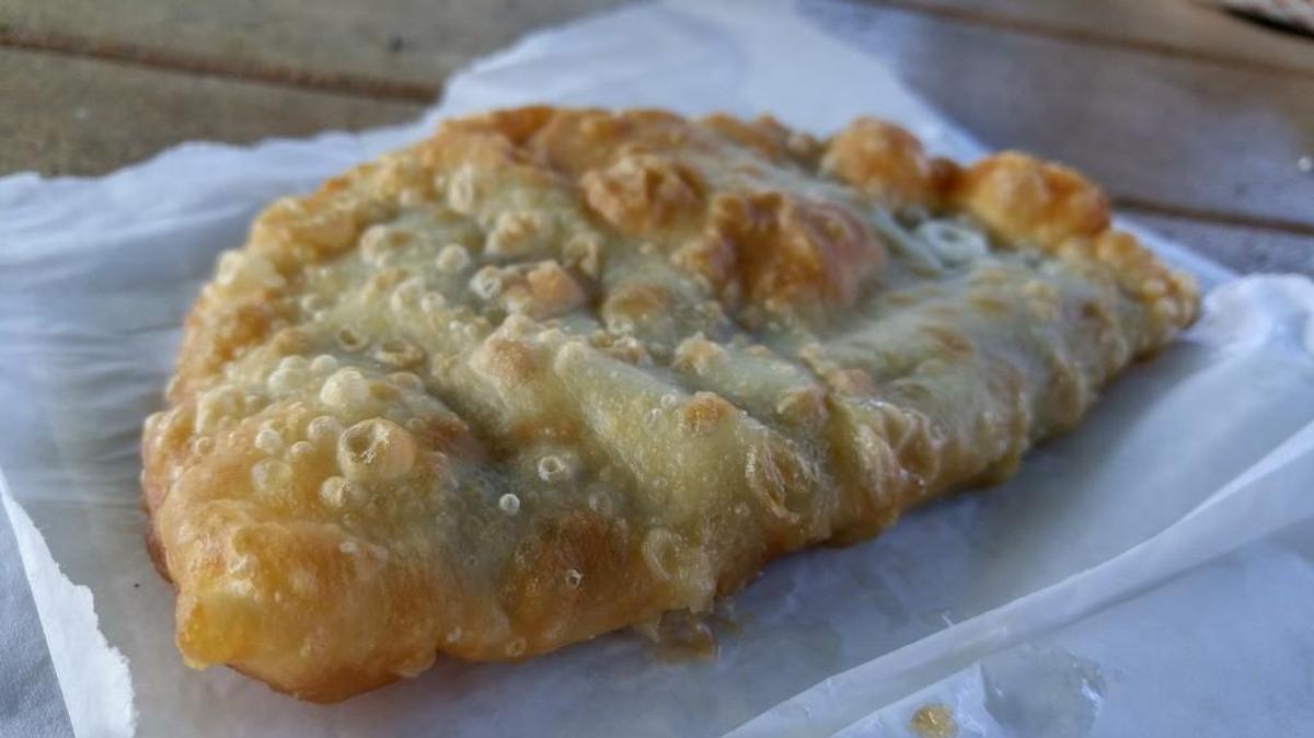The beef turnover from the booth of the same name, Fleischkuechle.