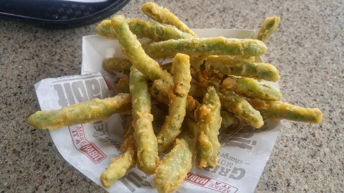 Tempura-fried green beans are tasty and a good alternative to fries at The Habit Burger Grill.