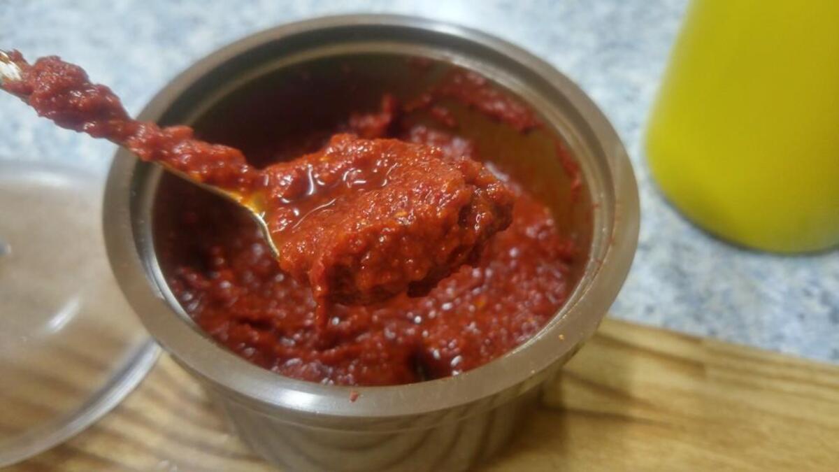 A spicy sauce at Sa Rit Gol.