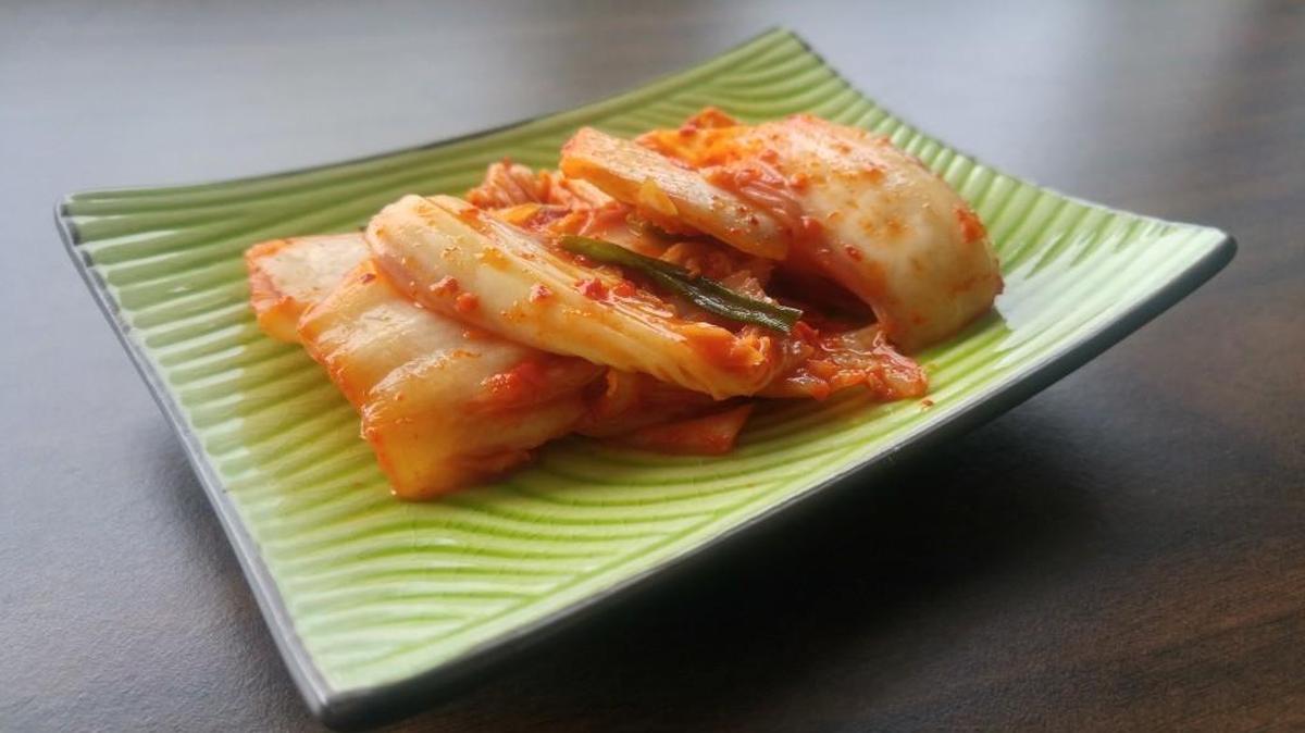 Kimchi is a fermented vegetable often made with Napa cabbage.