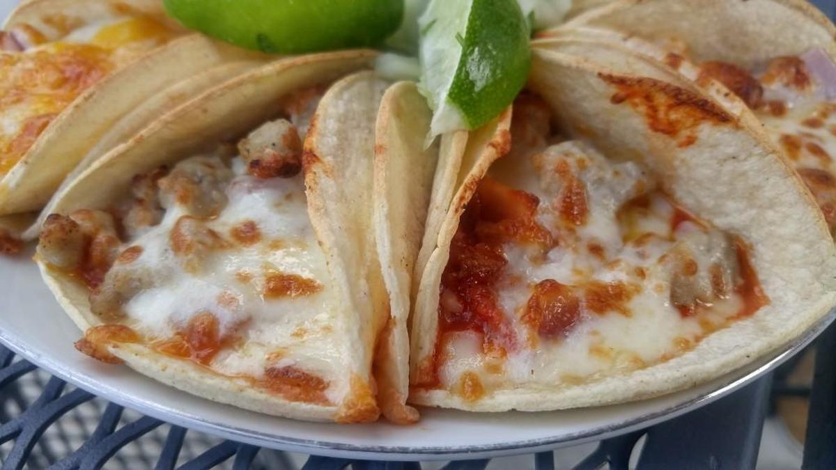 Find pizzacos on the menu Tuesdays at The Defiant Goldfish.