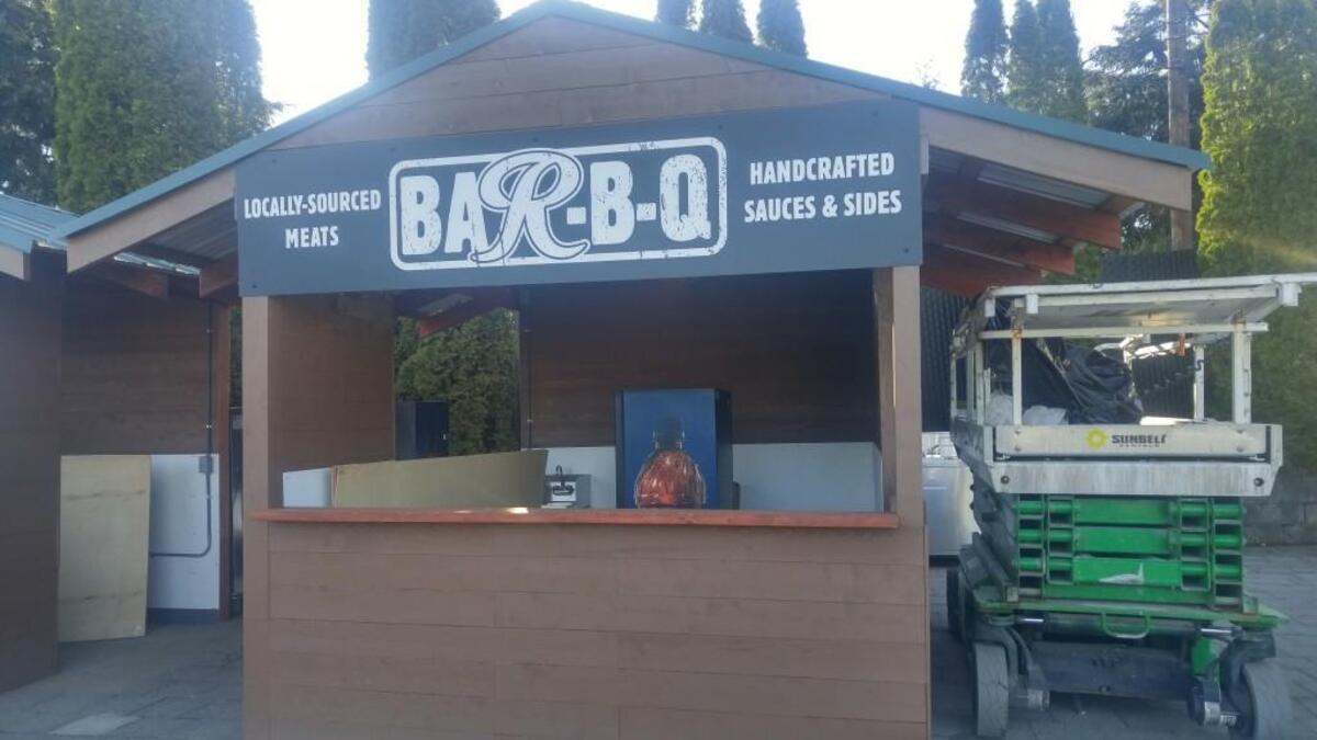 The new R Bar-B-Q stand that opened last week at Cheney Stadium.
