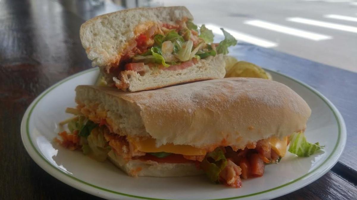 The tripleta at Q’s Coffee House is made on bread from Baker Boys in Tacoma.