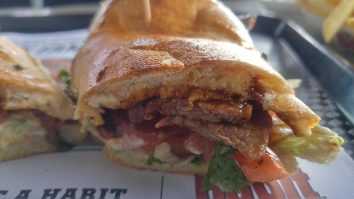 A tri-tip sandwich from The Habit Burger Grill.