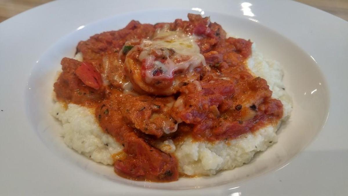 Shrimp and grits from Fish Brewing Pub and Eatery.