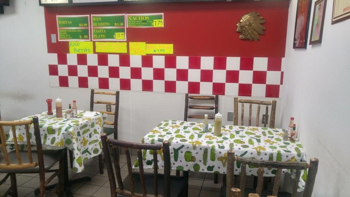 The small and cute dining room at TacoRico.