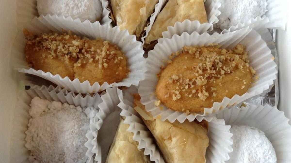 A box of pastries from the 2015 Greek Festival at St. Nicholas Orthodox Church.