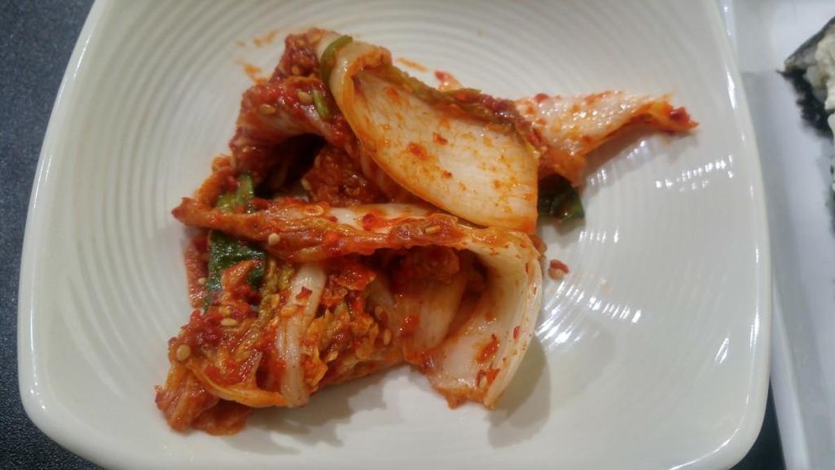 Kimchi is among the many banchan served with meals at Song Song Restaurant.