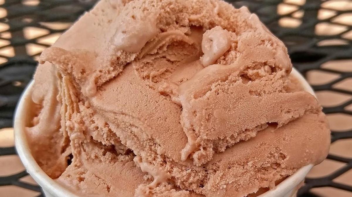 A dish of amaretto gelato from Dolce Si, a Sicilian bakery at the Point Ruston development in Tacoma.