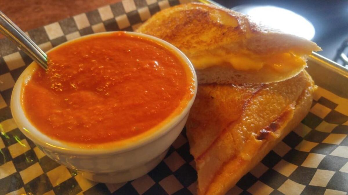 The grilled cheese and tomato soup combo at Peterson Bros./Eleven Eleven in Tacoma’s Hilltop neighborhood.