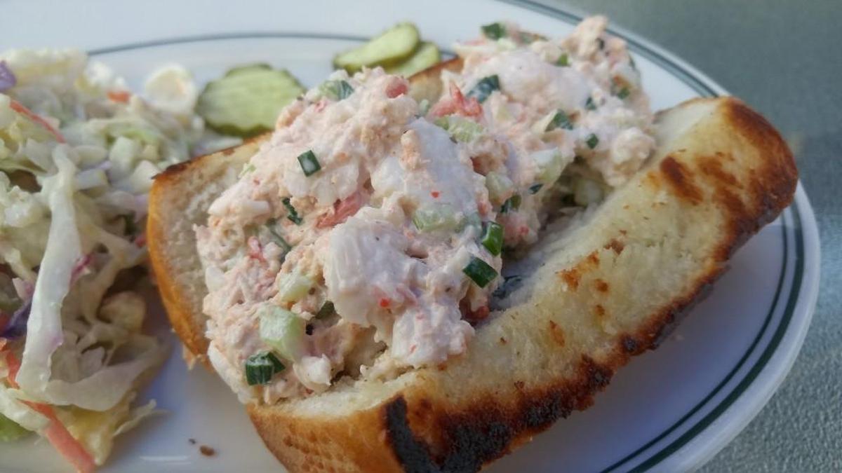 The lobster roll at The Fish Peddler is made with Atlantic lobster.