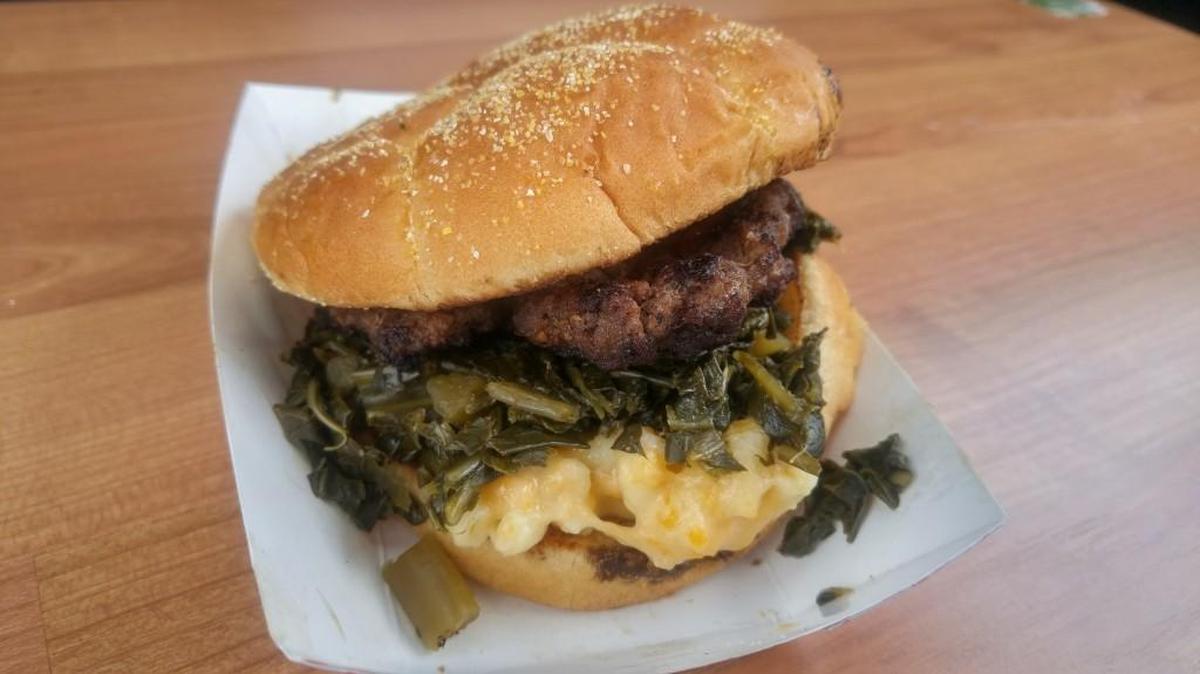 A Soul Burger served last week at CJ’s Phillys.